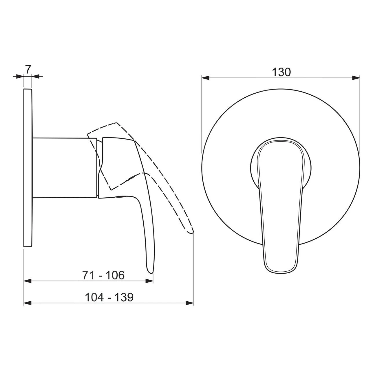 Hansa Pinto - Mitigeur De Douche Encastrable, Chrome 45179183 4 Hansa Pinto - Mitigeur De Douche Encastrable, Chrome 45179183 – Image 2