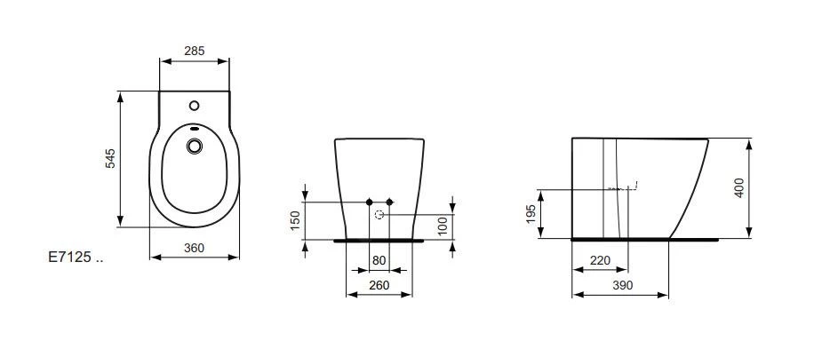 Ideal Standard Connect - WC à Poser, 545x360x285 Mm, Blanc E712501 3 Ideal Standard Connect - WC à Poser, 545x360x285 Mm, Blanc E712501 – Image 2