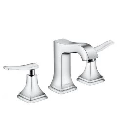 Hansgrohe Metropol Classic - Mitigeur De Lavabo à 3 Trous 110 Avec Poignée à Levier, Avec Set De Vidange Et Tige De Traction, Chrome 31330000