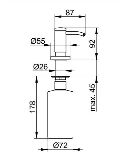 Keuco Plan - Distributeur De Savon, Encastrable, 500 Ml, Chrome 14949010200 4 Keuco Plan - Distributeur De Savon, Encastrable, 500 Ml, Chrome 14949010200 – Image 2