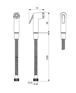 Ideal Standard Bidetta - Douchette De Bidet Avec Flexible De 1500 Mm, Chrome BC180AA -Magasin De Salle De Bain 09cc2a3133eaebd0099f9c43