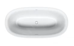Duravit White Tulip - Baignoire îlot, 1800x900 Mm, ClickClack, Blanc 700469000000000