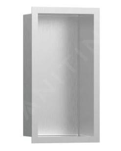Hansgrohe XtraStoris Individual - Niche Murale Avec Cadre Design, 300x150x100 Mm, Inox Brossé 56094800