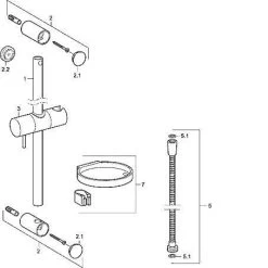 Hansa Viva - Barre De Douche 600 Mm, Chrome 44140100 -Magasin De Salle De Bain 0fa4261a5255f873741b755f