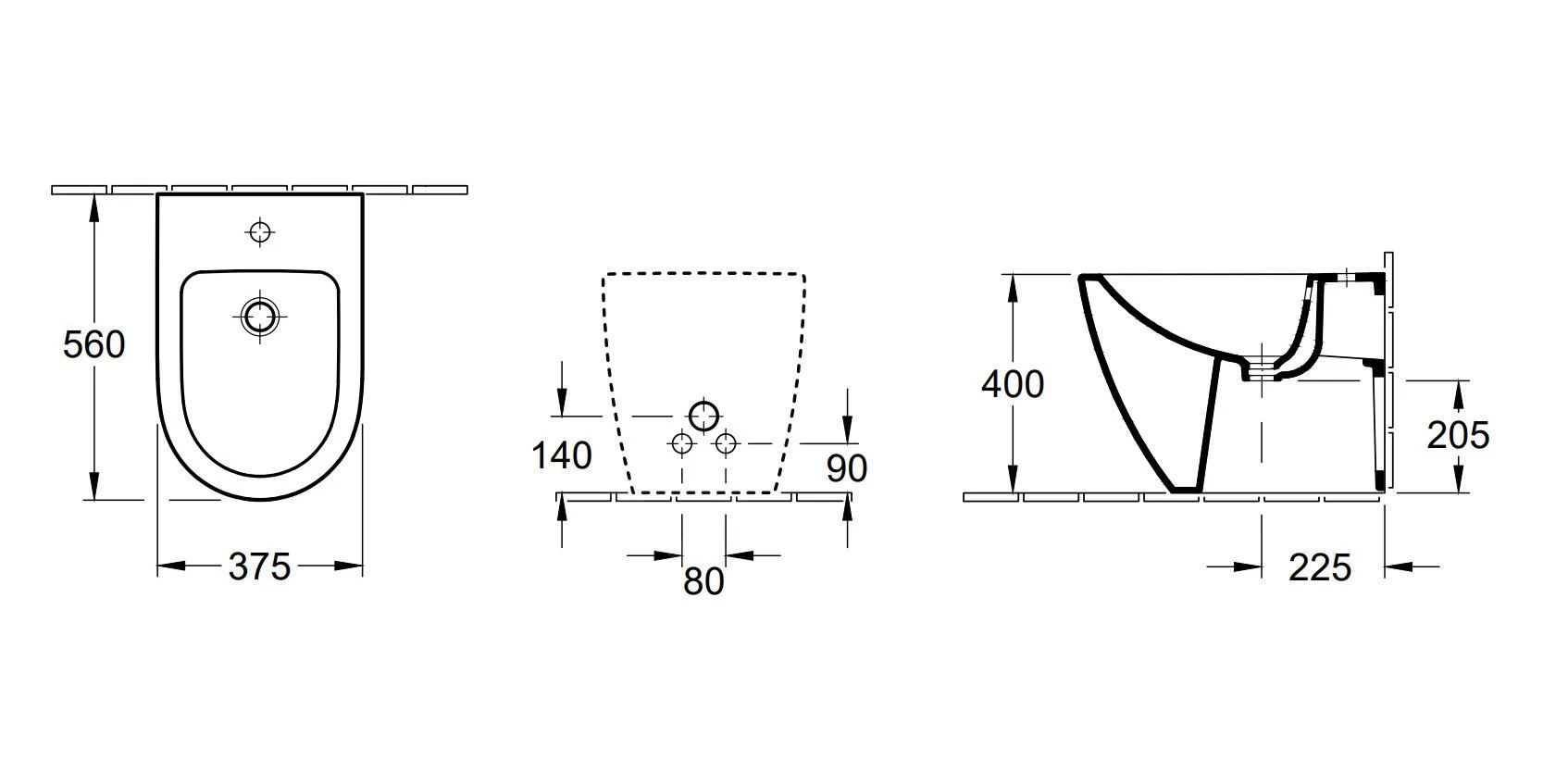Villeroy & Boch Subway 2.0 - Bidet à Poser 560x375 Mm, CeramicPlus, Blanc Alpin 540100R1 4 Villeroy & Boch Subway 2.0 - Bidet à Poser 560x375 Mm, CeramicPlus, Blanc Alpin 540100R1 – Image 2