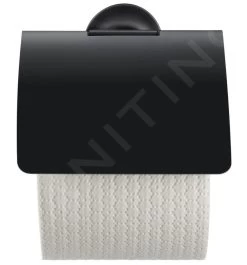 Duravit Starck T - Porte-rouleaux Avec Couvercle, Noir Mat 0099404600