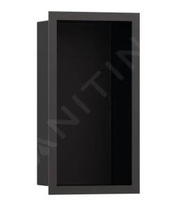 Hansgrohe XtraStoris Individual - Niche Murale Avec Cadre Design, 300x150x100 Mm, Noir Mat / Chrome Noir Brossé 56095340