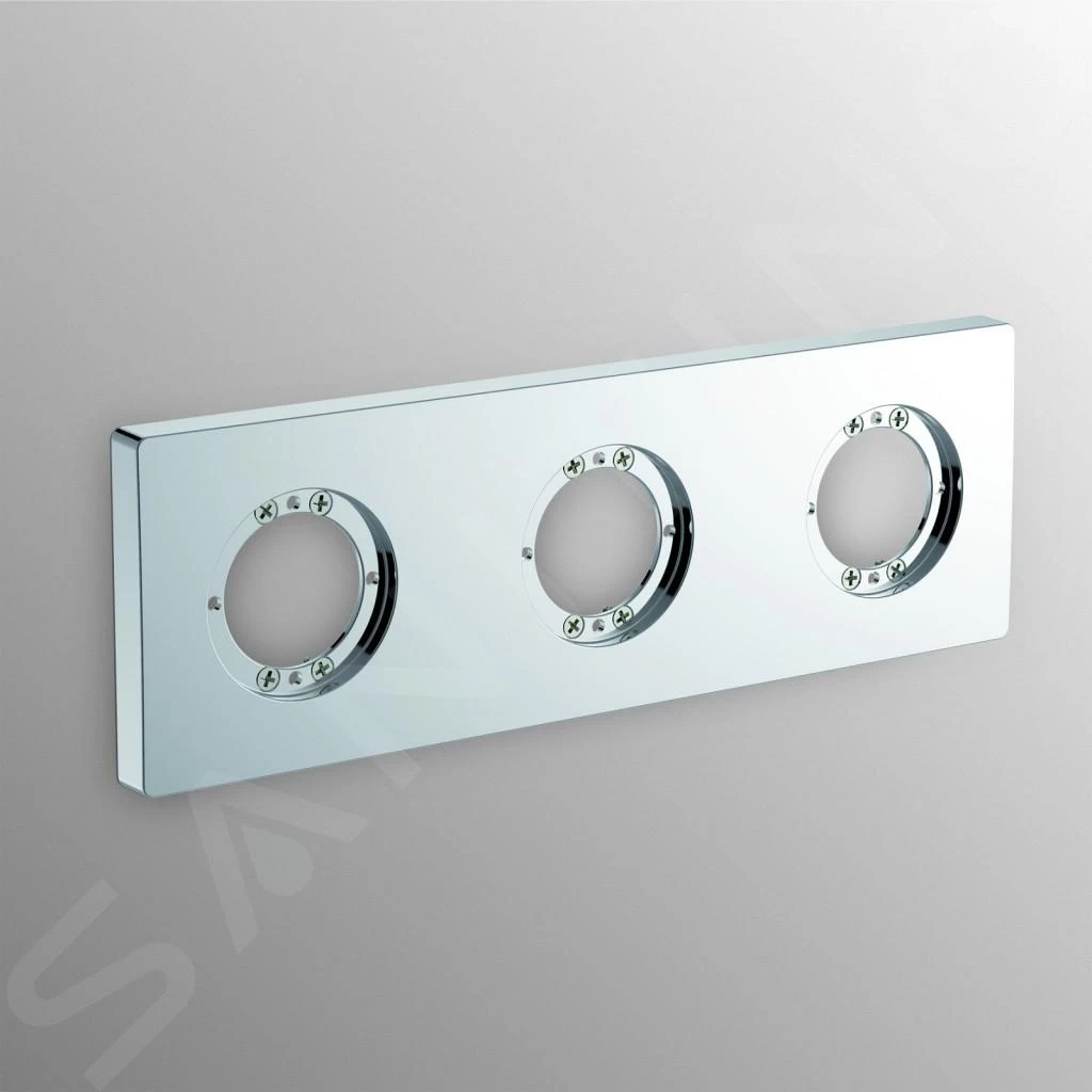 Ideal Standard Archimodule - Rosette De Revêtement à 3 Trous 83 X 249 Mm, Chrome A1506AA 6 Ideal Standard Archimodule - Rosette De Revêtement à 3 Trous 83 X 249 Mm, Chrome A1506AA – Image 4