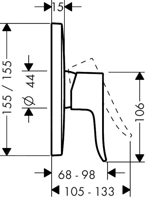Hansgrohe Metris New - Mitigeur De Douche Encastré, Chrome 31456000 4 Hansgrohe Metris New - Mitigeur De Douche Encastré, Chrome 31456000 – Image 2