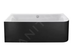 Duravit Happy D.2 Plus - Baignoire 1800x800 Mm, Gauche, Avec Panneau, Blanc / Graphite Super Matt 700449800000000