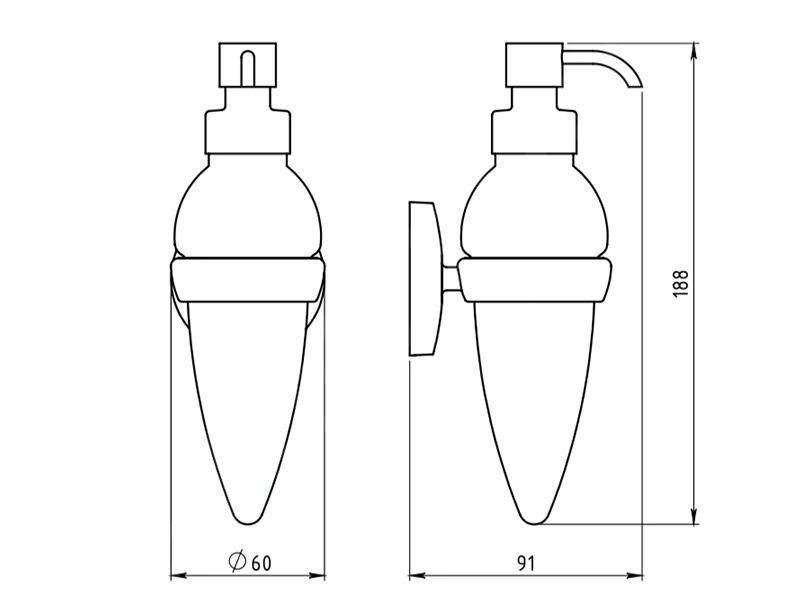 Novaservis Metalia 1 - Distributeur De Savon, Verre/chrome 6155,0 4 Novaservis Metalia 1 - Distributeur De Savon, Verre/chrome 6155,0 – Image 2