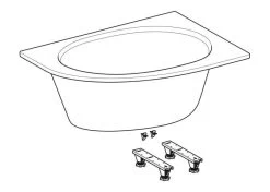 Geberit Selnova - Baignoire D&apos;angle 1400x1000x460 Mm, Droit, Blanc 554.271.01.1 -Magasin De Salle De Bain 197c5955f3259c3d390e6017 1