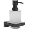 Hansgrohe AddStoris - Distributeur De Savon Avec Support, Verre Mat / Noir Mat 41745670 -Magasin De Salle De Bain 198dc7d044a59da131708127
