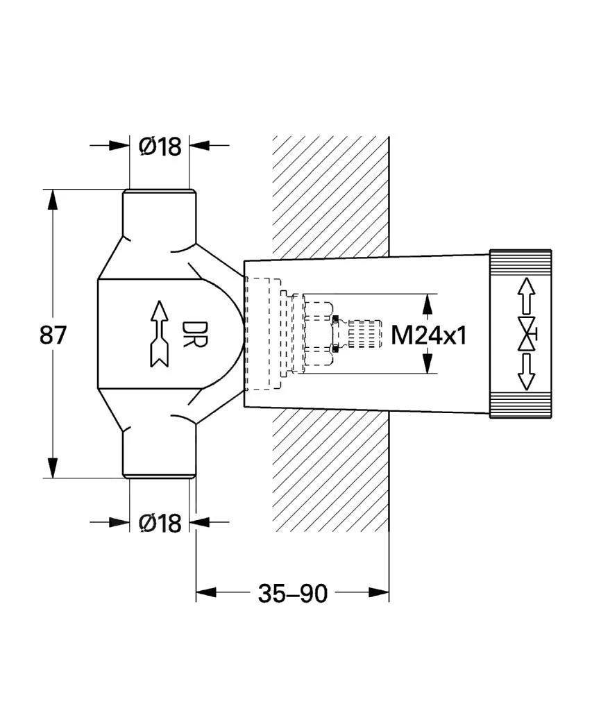 Grohe Accessoires - Partie Inférieure De La Soupape Encastrée 29803000 4 Grohe Accessoires - Partie Inférieure De La Soupape Encastrée 29803000 – Image 2