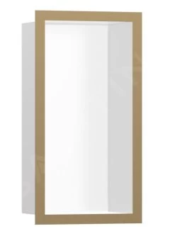 Hansgrohe XtraStoris Individual - Niche Murale Avec Cadre Design 300x150x100 Mm, Blanc Mat / Bronze Brossé 56096140