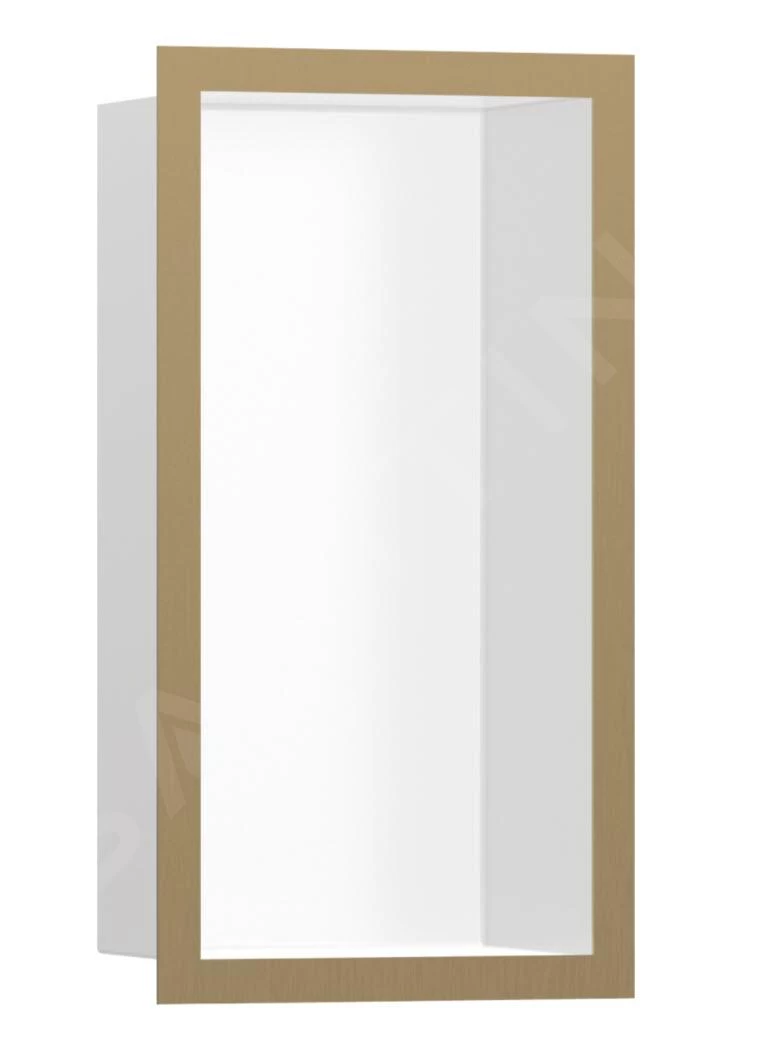 Hansgrohe XtraStoris Individual - Niche Murale Avec Cadre Design 300x150x100 Mm, Blanc Mat / Bronze Brossé 56096140 3 Hansgrohe XtraStoris Individual - Niche Murale Avec Cadre Design 300x150x100 Mm, Blanc Mat / Bronze Brossé 56096140