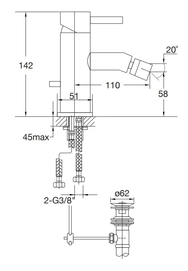 Steinberg 100 - Mitigeur De Bidet Avec Vidage, Rose Gold 100 1300 RG 4 Steinberg 100 - Mitigeur De Bidet Avec Vidage, Rose Gold 100 1300 RG – Image 2