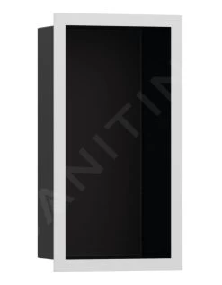 Hansgrohe XtraStoris Individual - Niche Murale Avec Cadre Design, 300x150x100 Mm, Noir Mat / Blanc Mat 56095700