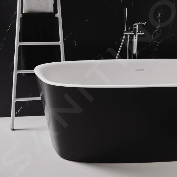 Ideal Standard Dea - Baignoire îlot 1700x750 Mm, Blanc Mat/noir Mat K8720V3 6 Ideal Standard Dea - Baignoire îlot 1700x750 Mm, Blanc Mat/noir Mat K8720V3 – Image 4