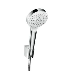 Hansgrohe Crometta - Set De Pommeau De Douche, Support Et Flexible, EcoSmart, Blanc / Chrome 26569400