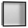 Hansgrohe XtraStoris Individual - Niche Murale Avec Cadre Design, 300x300x100 Mm, Inox Brossé / Noir Mat 56097670 -Magasin De Salle De Bain 28689afd160629c78847c42f