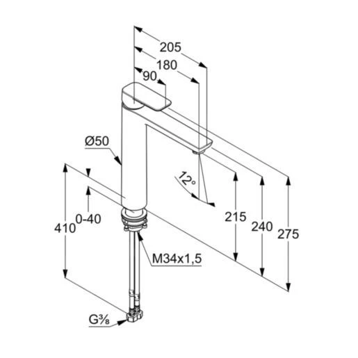 Kludi Pure&Easy - Mitigeur De Lavabo, Chrome 402960575 4 Kludi Pure&Easy - Mitigeur De Lavabo, Chrome 402960575 – Image 2