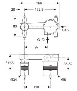 Ideal Standard Active - Corps D’encastrement Pour Mitigeur De Lavabo Encastré A5948NU -Magasin De Salle De Bain 2d0c5580b7bfa687c73f52aa
