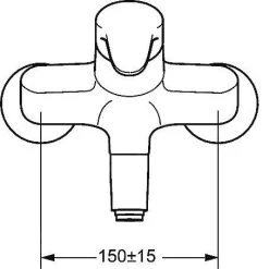 Hansa Mix - Mitigeur De Lavabo Mural, Chrome 01692183 -Magasin De Salle De Bain 2d3ee008801f249ec806ce21
