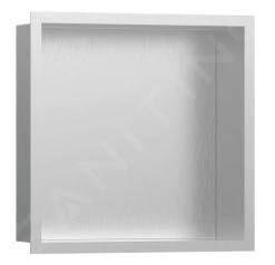 Hansgrohe XtraStoris Individual - Niche Murale Avec Cadre Design, 300x300x100 Mm, Inox Brossé 56097800