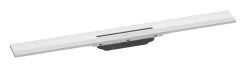 Hansgrohe RainDrain Flex - Caniveau De Douche Linéaire Avec Grille En Inox 800, Installation Contre Le Mur, Découpable, Blanc Mat 56051700