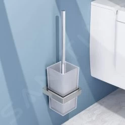 Steinberg 420 - Brosse Murale WC Avec Support, Verre Blanc / Chrome 420 2901 -Magasin De Salle De Bain 35b803d0bde7c22715a60c36