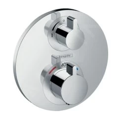Hansgrohe Ecostat S - Mitigeur Thermostatique Encastré De Douche Avec Vanne D’arrêt, Chrome 15757000