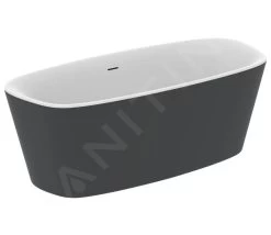 Ideal Standard Dea - Baignoire îlot 1700x750 Mm, Blanc Mat/noir Mat K8720V3