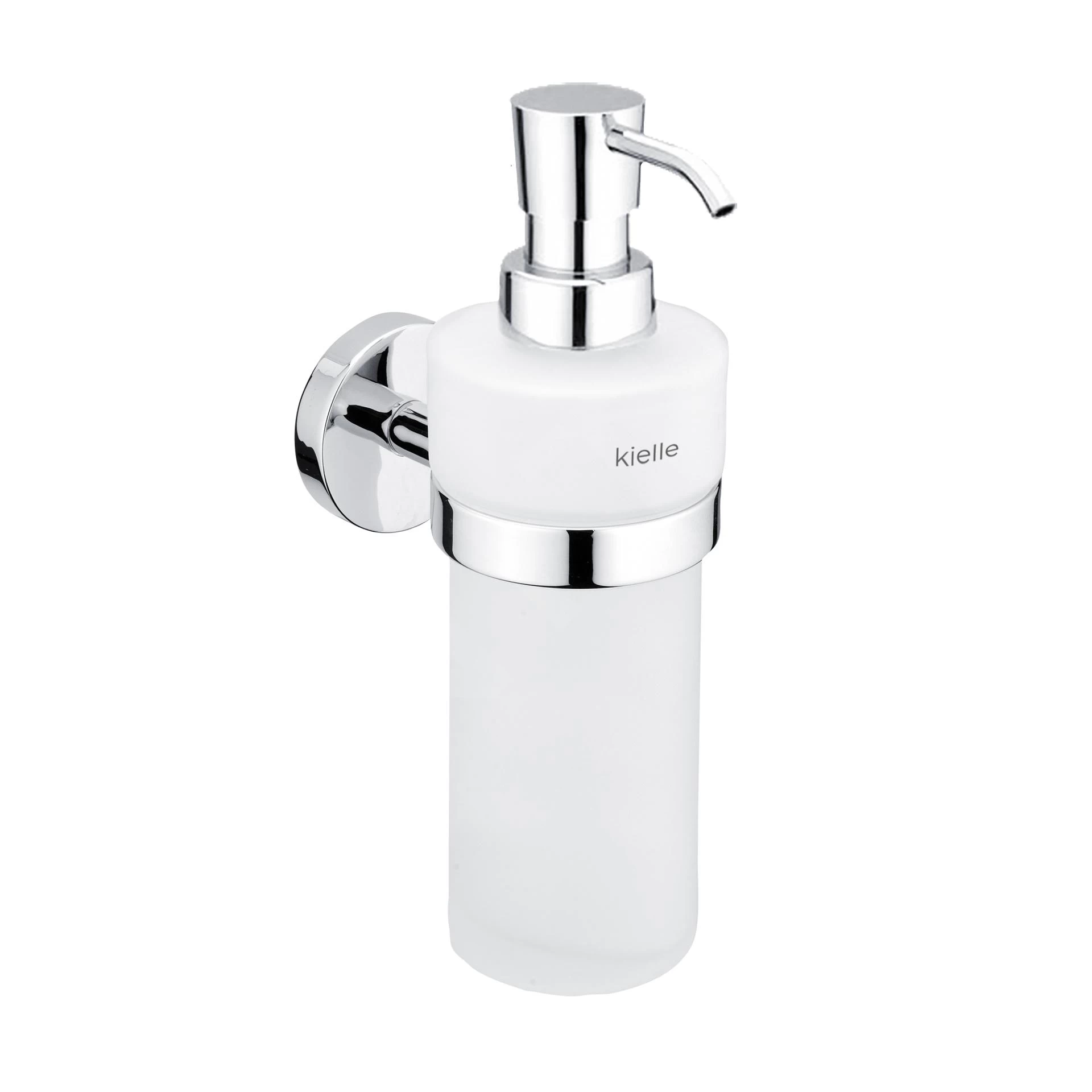 Kielle Aura - Distributeur De Savon Avec Support, Verre Mat / Chrome 40102010 3 Kielle Aura - Distributeur De Savon Avec Support, Verre Mat / Chrome 40102010