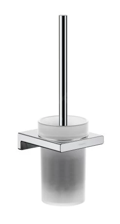 Hansgrohe AddStoris - Brosse WC Murale, Verre Mat / Chrome 41752000
