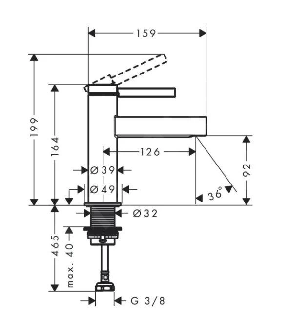 Hansgrohe Finoris - Robinet 100. EcoSmart, Blanc Mat 76013700 4 Hansgrohe Finoris - Robinet 100. EcoSmart, Blanc Mat 76013700 – Image 2