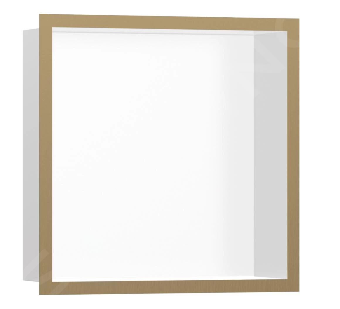 Hansgrohe XtraStoris Individual - Niche Murale Avec Cadre Design, 300x300x100 Mm, Blanc Mat / Bronze Brossé 56099140