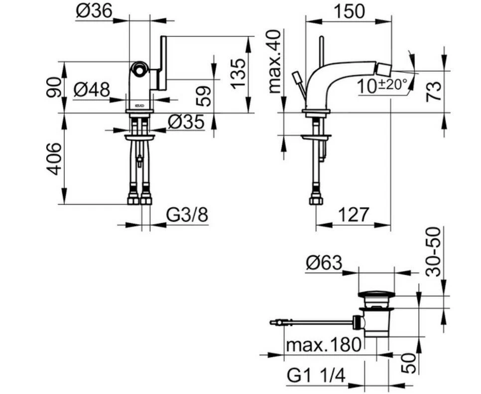 Keuco Edition 400 - Robinet De Bidet à Levier Avec Bonde, Chrome 51509010000 4 Keuco Edition 400 - Robinet De Bidet à Levier Avec Bonde, Chrome 51509010000 – Image 2