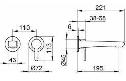 Keuco Elegance - Mitigeur De Lavabo Encastré, Installation 2 Trous, Chrome 51616010200 -Magasin De Salle De Bain 49a77b8caeb09d6ff7136c53