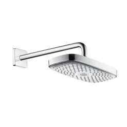 Hansgrohe Raindance Select E - Douche De Tête 300 2 Jets Avec Bras De Douche 390 Mm, Ecosmart, Chrome 26609000