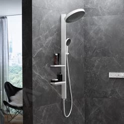 Hansgrohe Rainfinity - Colonne De Douche Showepipe 360, 1jet, Blanc Mat 26842700 -Magasin De Salle De Bain 4e0a914ad51b58a3477262d9