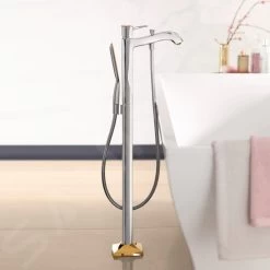 Hansgrohe Metropol Classic - Mitigeur De Baignoire Encastré à Levier Pour Installation Au Sol, Design Chrome / Doré 31445090 -Magasin De Salle De Bain 4f5df6071d8131b577c97c78