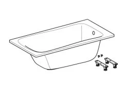 Geberit Selnova - Baignoire 1600x700x428 Mm, Blanc 554.282.01.1 -Magasin De Salle De Bain 54fb6d7d721b9386d5c50299