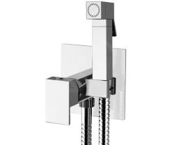 Sapho Robinetterie - Mitigeur Encastré Pour Bidet, Avec Douchette Et Corps D&apos;encastrement, Chrome 1103-08