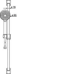 Hansa Basicjet - Colonne De Douche Avec Barre 650 Mm, Chrome 44780213 -Magasin De Salle De Bain 5b86bbbdfb5293eda9cef422