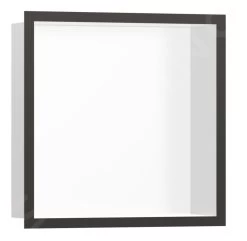 Hansgrohe XtraStoris Individual - Niche Murale Avec Cadre Design, 300x150x100 Mm, Blanc Mat / Chrome Noir Brossé 56099340
