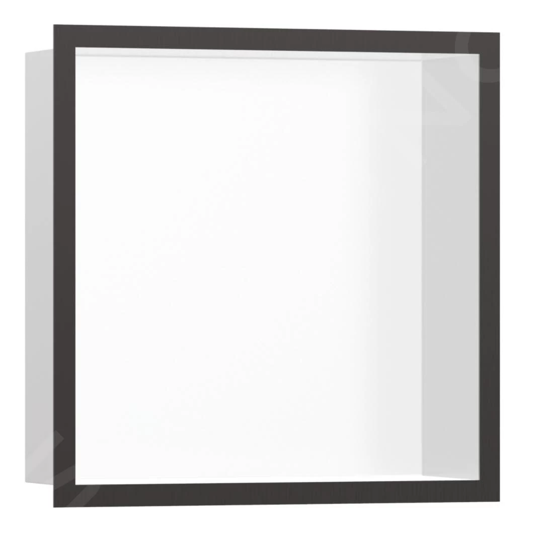 Hansgrohe XtraStoris Individual - Niche Murale Avec Cadre Design, 300x150x100 Mm, Blanc Mat / Chrome Noir Brossé 56099340