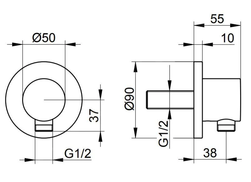 Keuco IXMO - Coude De Raccordement, Chrome Noir Brossé 59547130001 4 Keuco IXMO - Coude De Raccordement, Chrome Noir Brossé 59547130001 – Image 2