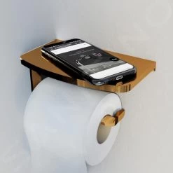 Steinberg 450 - Porte-papier Toilette Avec étagère, Or Rose 450 2820 RG -Magasin De Salle De Bain 61f1ed4192aaad00da97bb32