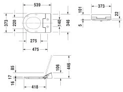 Duravit SensoWash Slim - Siège électronique Du Bidet SensoWash Slim, Avec Céramique, Rimless, HygieneGlaze, Blanc 631002002004300 -Magasin De Salle De Bain 65dee6ecc31841ff6f9e7201